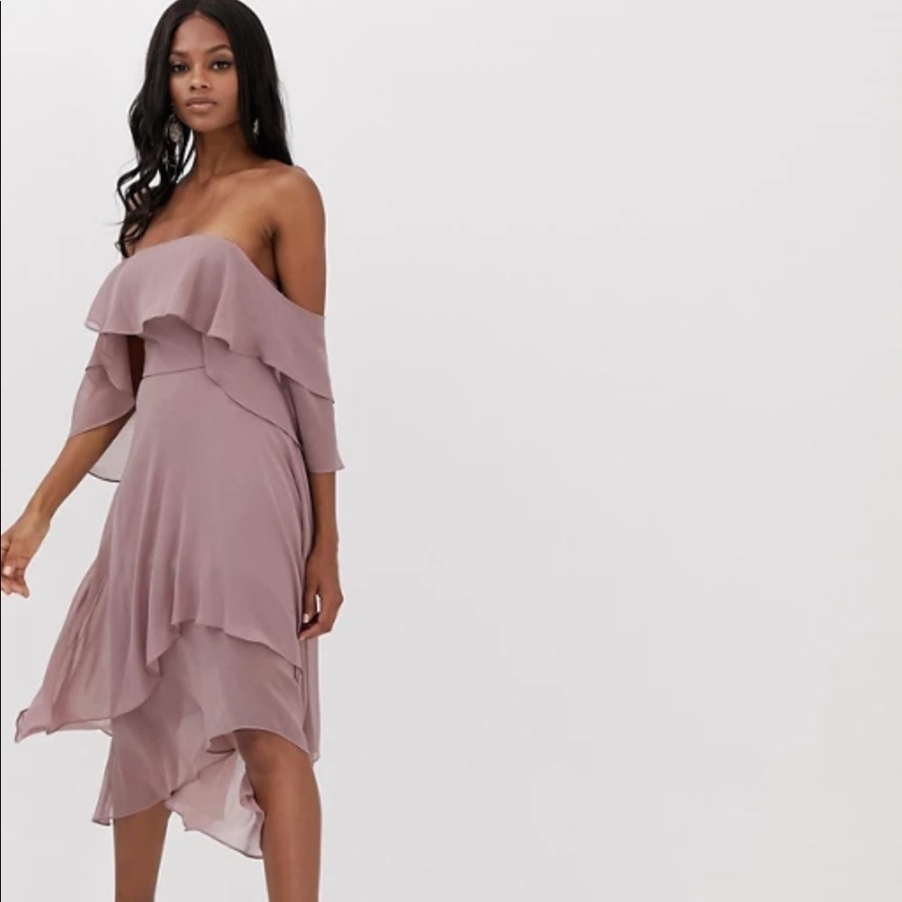 ASOS Design Soft Layered Bandeau Mini Dress NWT